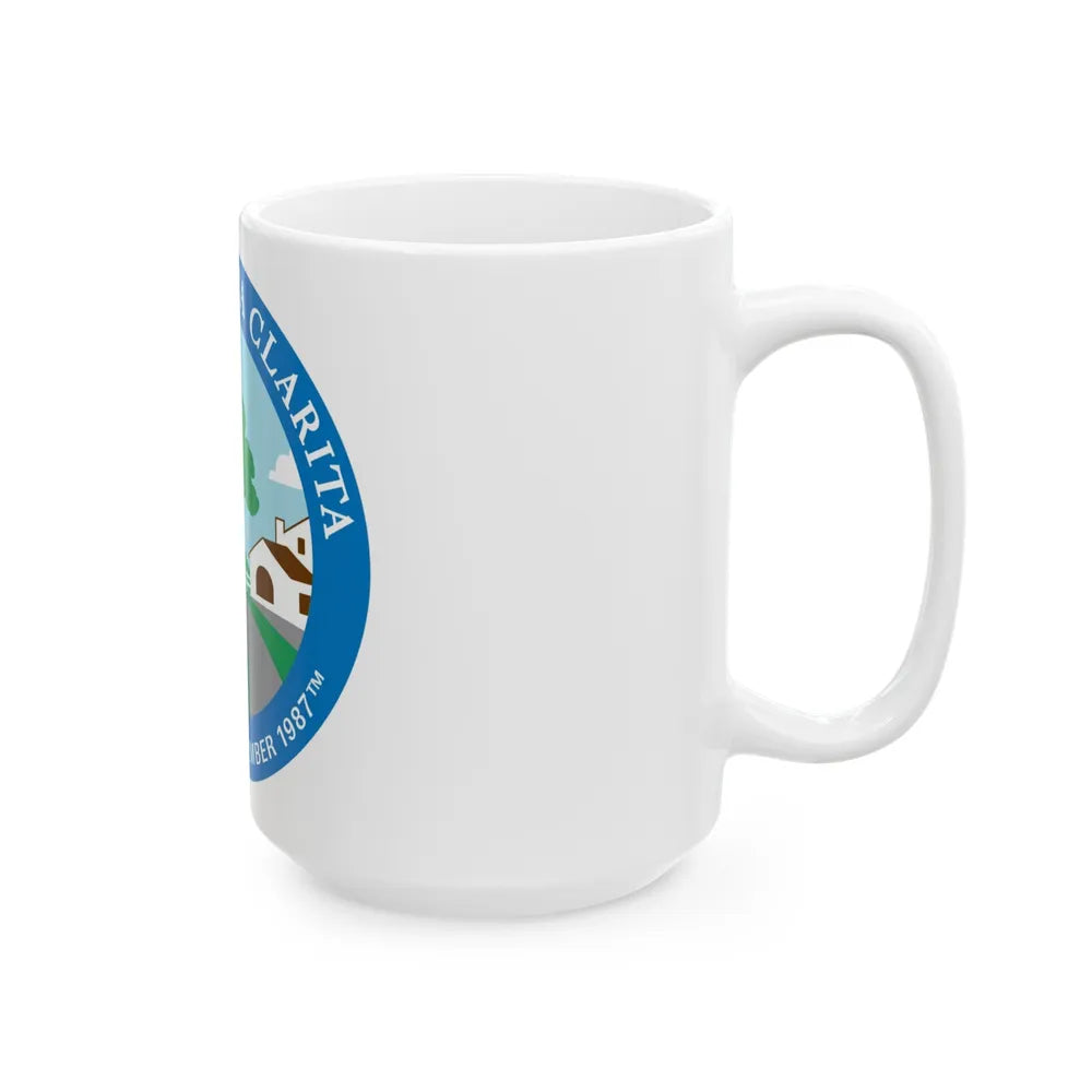 Seal of Santa Clarita California - White Coffee Mug-Go Mug Yourself