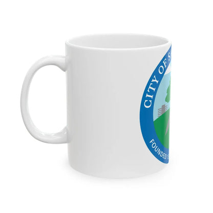 Seal of Santa Clarita California - White Coffee Mug-Go Mug Yourself