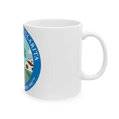 Seal of Santa Clarita California - White Coffee Mug-Go Mug Yourself