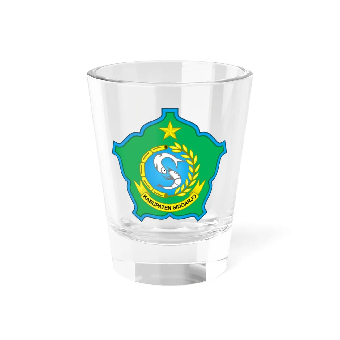 Seal of Sidoarjo Regency (Indonesia) (Coat of Arms) Shot Glass 1.5oz 1.5oz - Go Mug Yourself