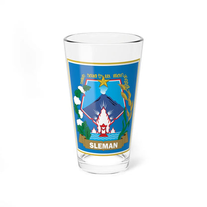 Seal of Sleman Regency (Indonesia) (Coat of Arms) Pint Glass 16oz 16oz - Go Mug Yourself