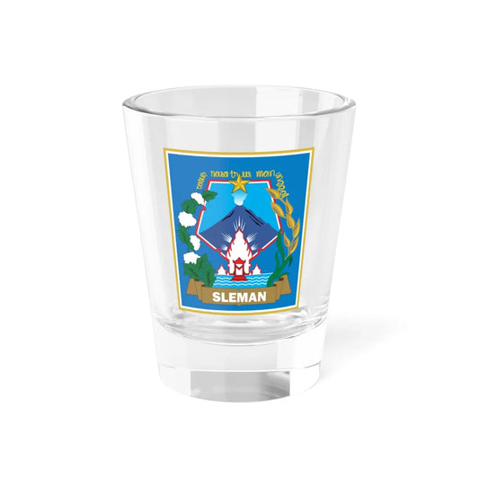 Seal of Sleman Regency (Indonesia) (Coat of Arms) Shot Glass 1.5oz 1.5oz - Go Mug Yourself