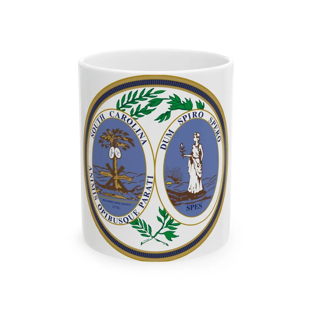 Seal of South Carolina v2 - White Coffee Mug-11oz-Go Mug Yourself