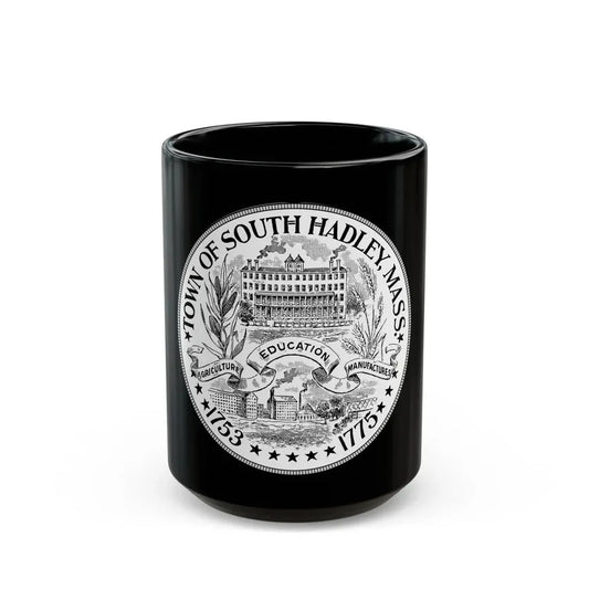 Seal of South Hadley Massachusetts - Black Coffee Mug 15oz - Go Mug Yourself