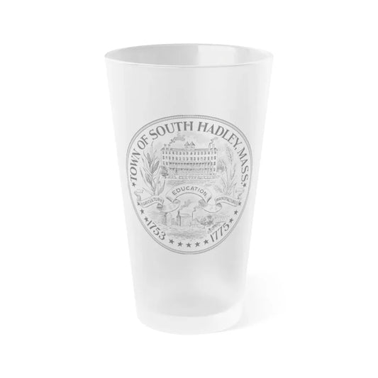 Seal of South Hadley Massachusetts - Frosted Pint Glass 16oz 16oz Frosted - Go Mug Yourself