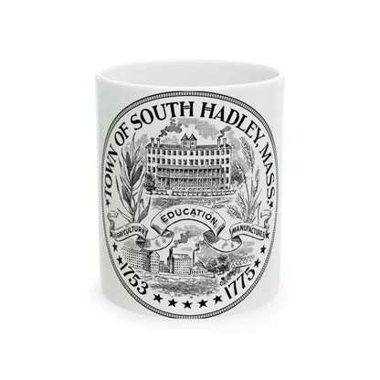 Seal of South Hadley Massachusetts - White Coffee Mug 11oz - Go Mug Yourself