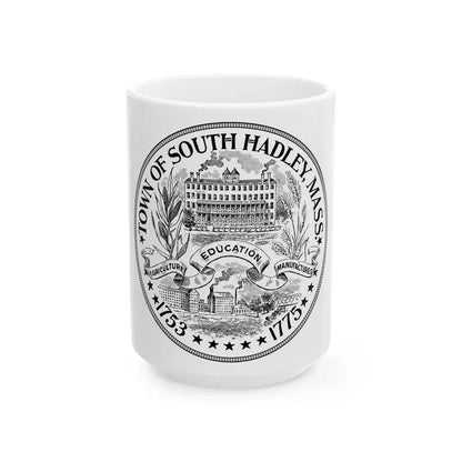 Seal of South Hadley Massachusetts - White Coffee Mug 15oz - Go Mug Yourself