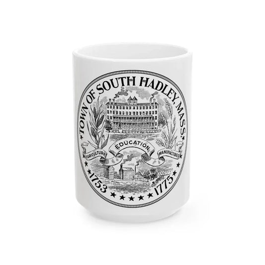Seal of South Hadley Massachusetts - White Coffee Mug 15oz - Go Mug Yourself