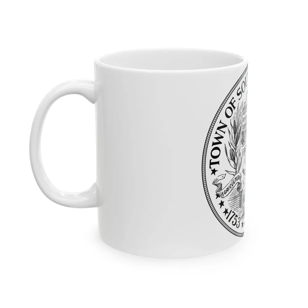 Seal of South Hadley Massachusetts - White Coffee Mug-Go Mug Yourself