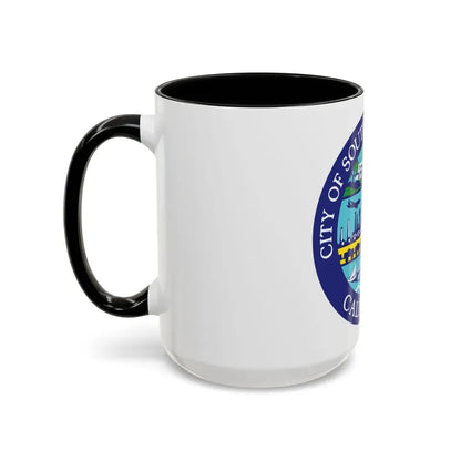 Seal of South San Francisco California - Accent Coffee Mug - Go Mug Yourself