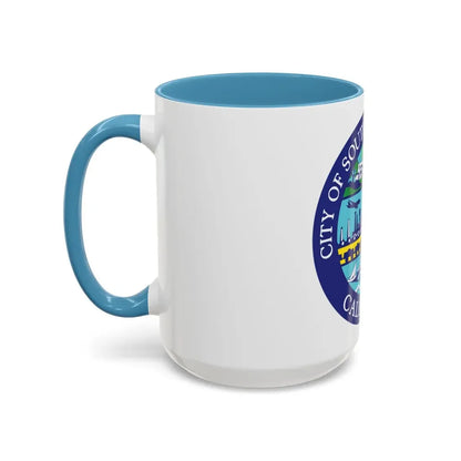Seal of South San Francisco California - Accent Coffee Mug - Go Mug Yourself