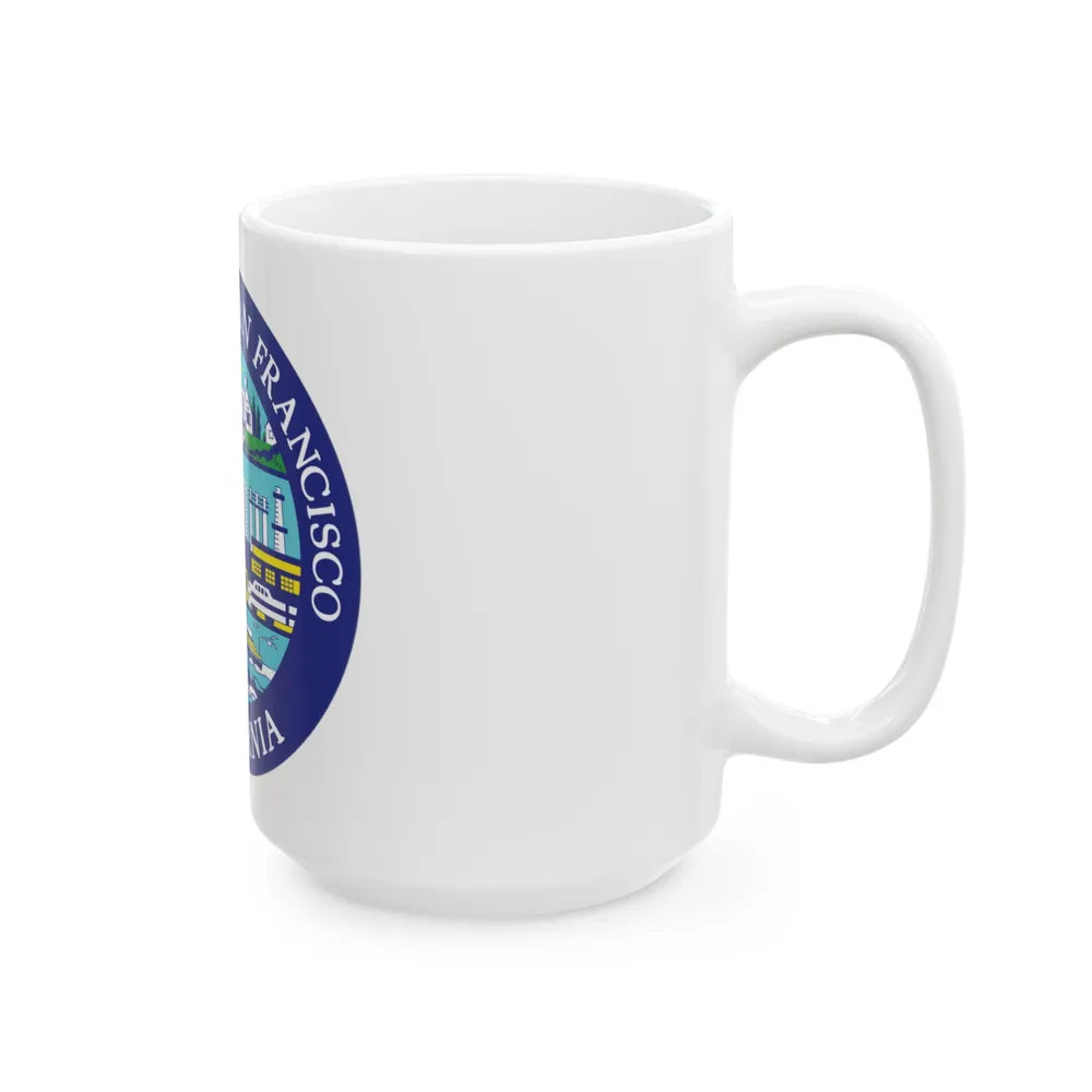 Seal of South San Francisco California - White Coffee Mug-Go Mug Yourself