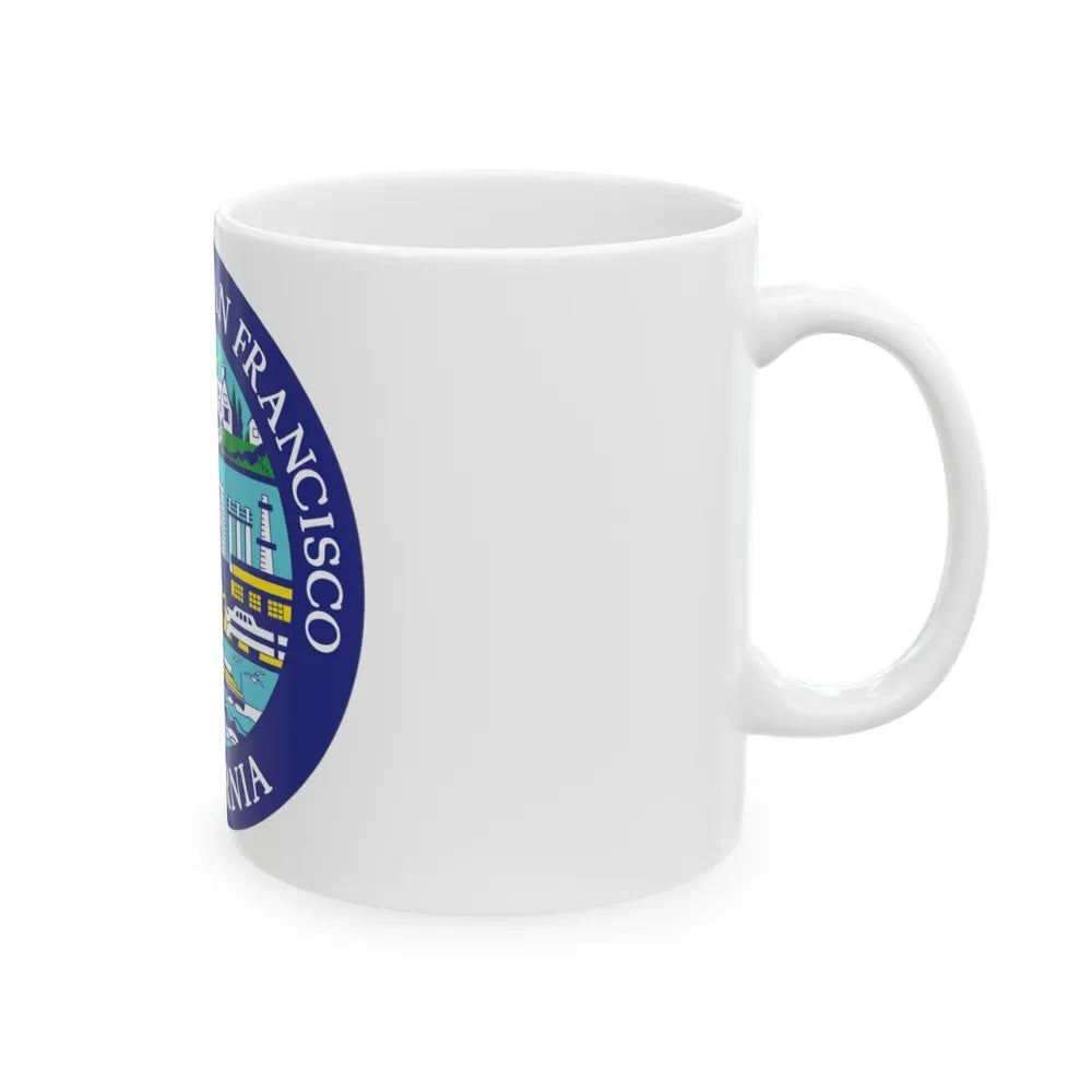 Seal of South San Francisco California - White Coffee Mug-Go Mug Yourself