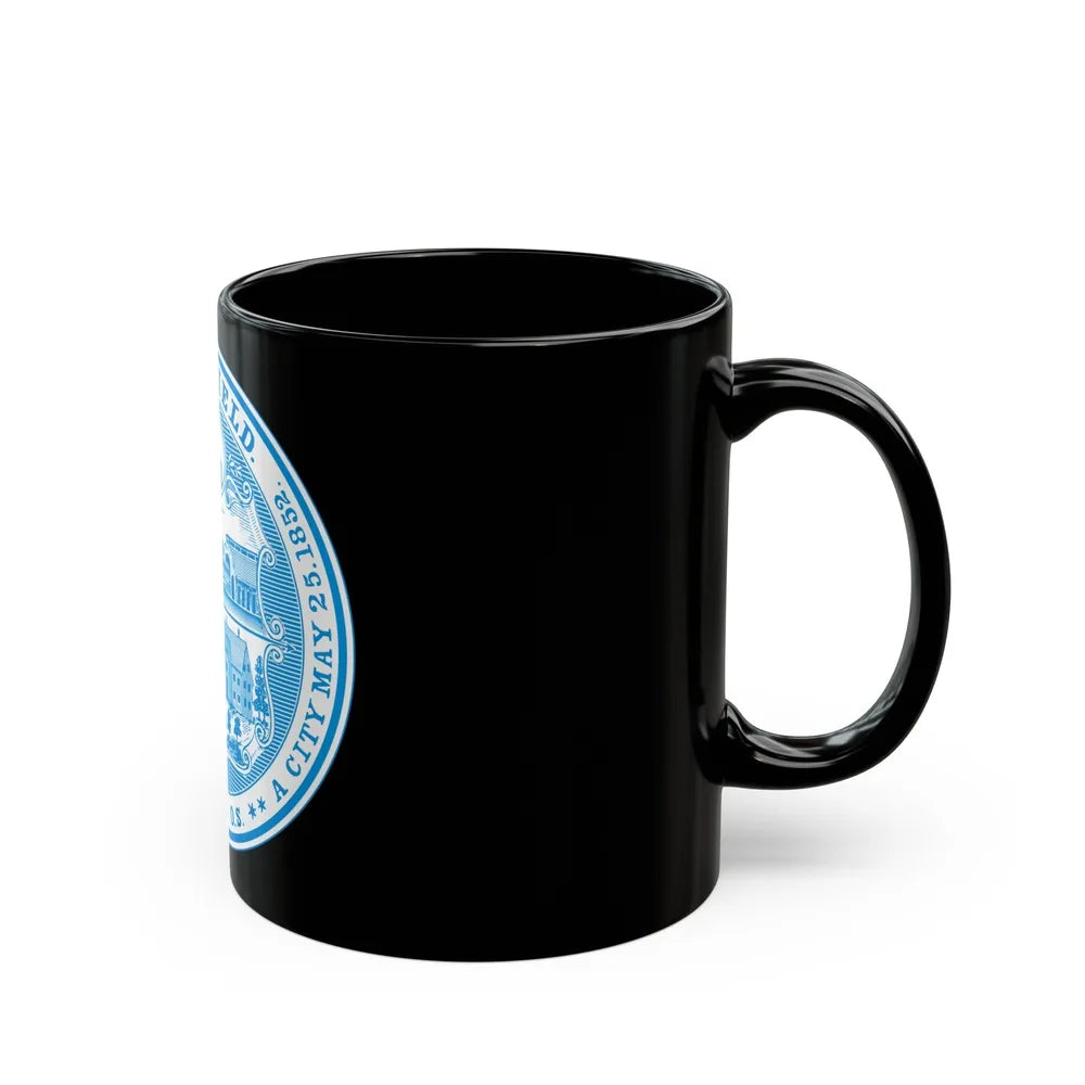 Seal of Springfield Massachusetts - Black Coffee Mug-Go Mug Yourself