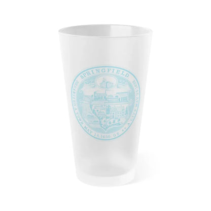 Seal of Springfield Massachusetts - Frosted Pint Glass 16oz 16oz Frosted - Go Mug Yourself