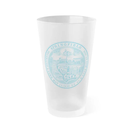 Seal of Springfield Massachusetts - Frosted Pint Glass 16oz 16oz Frosted - Go Mug Yourself