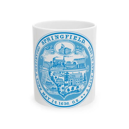 Seal of Springfield Massachusetts - White Coffee Mug-11oz-Go Mug Yourself