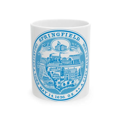 Seal of Springfield Massachusetts - White Coffee Mug 11oz - Go Mug Yourself