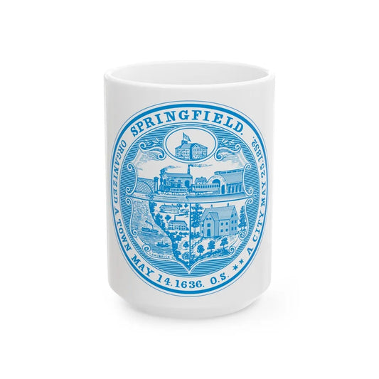 Seal of Springfield Massachusetts - White Coffee Mug-15oz-Go Mug Yourself