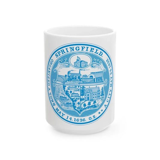 Seal of Springfield Massachusetts - White Coffee Mug 15oz - Go Mug Yourself