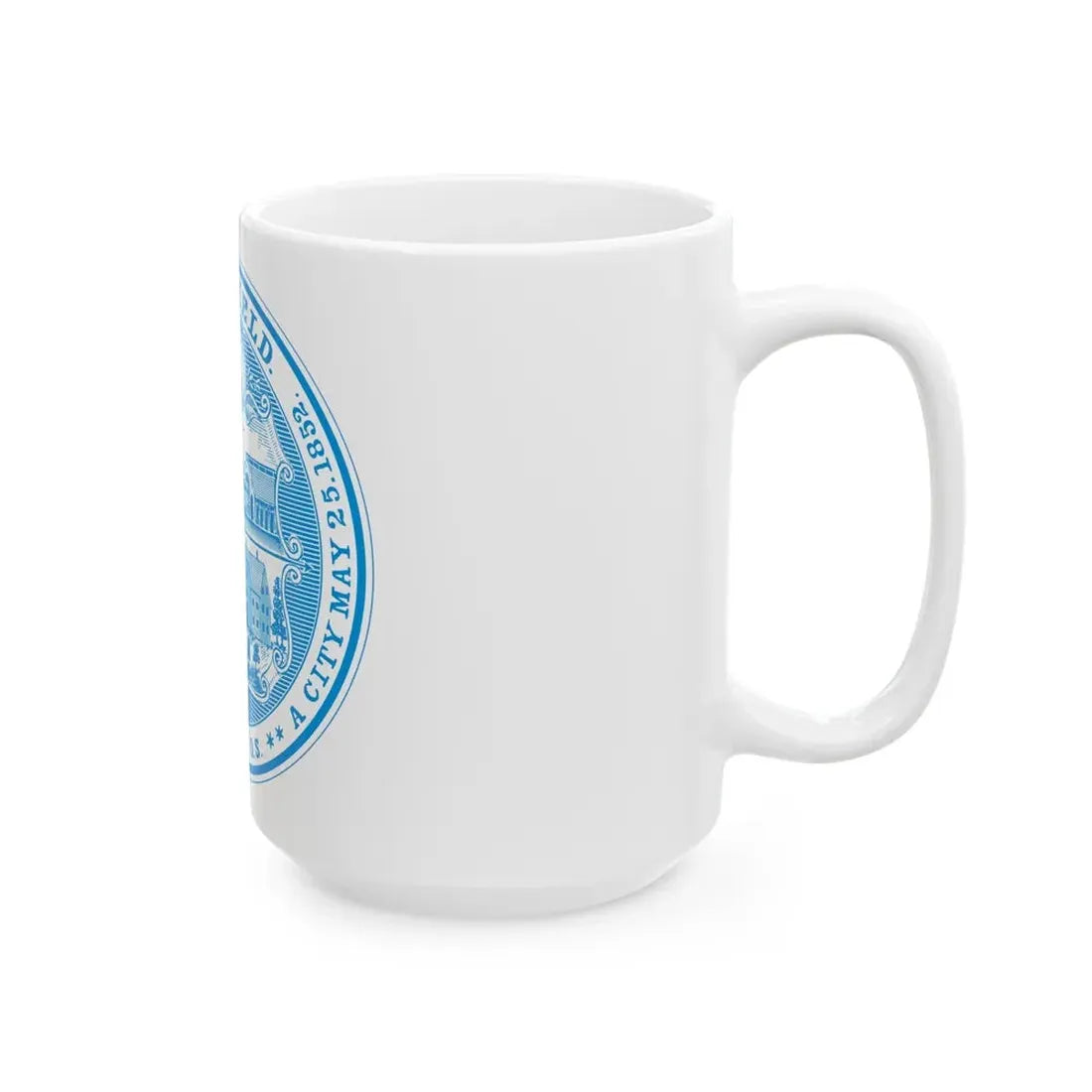 Seal of Springfield Massachusetts - White Coffee Mug - Go Mug Yourself