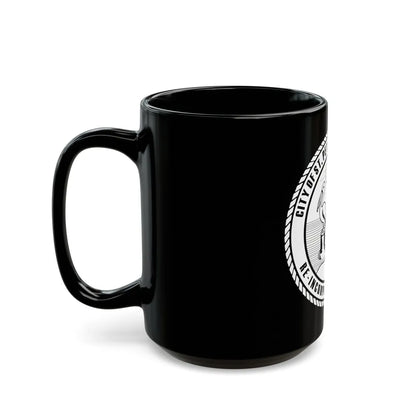 Seal of St. Petersburg Florida - Black Coffee Mug-Go Mug Yourself