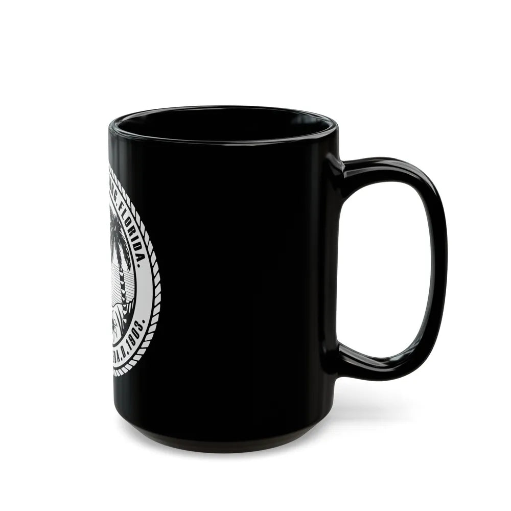 Seal of St. Petersburg Florida - Black Coffee Mug-Go Mug Yourself