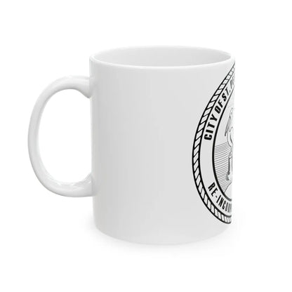 Seal of St. Petersburg Florida - White Coffee Mug-Go Mug Yourself