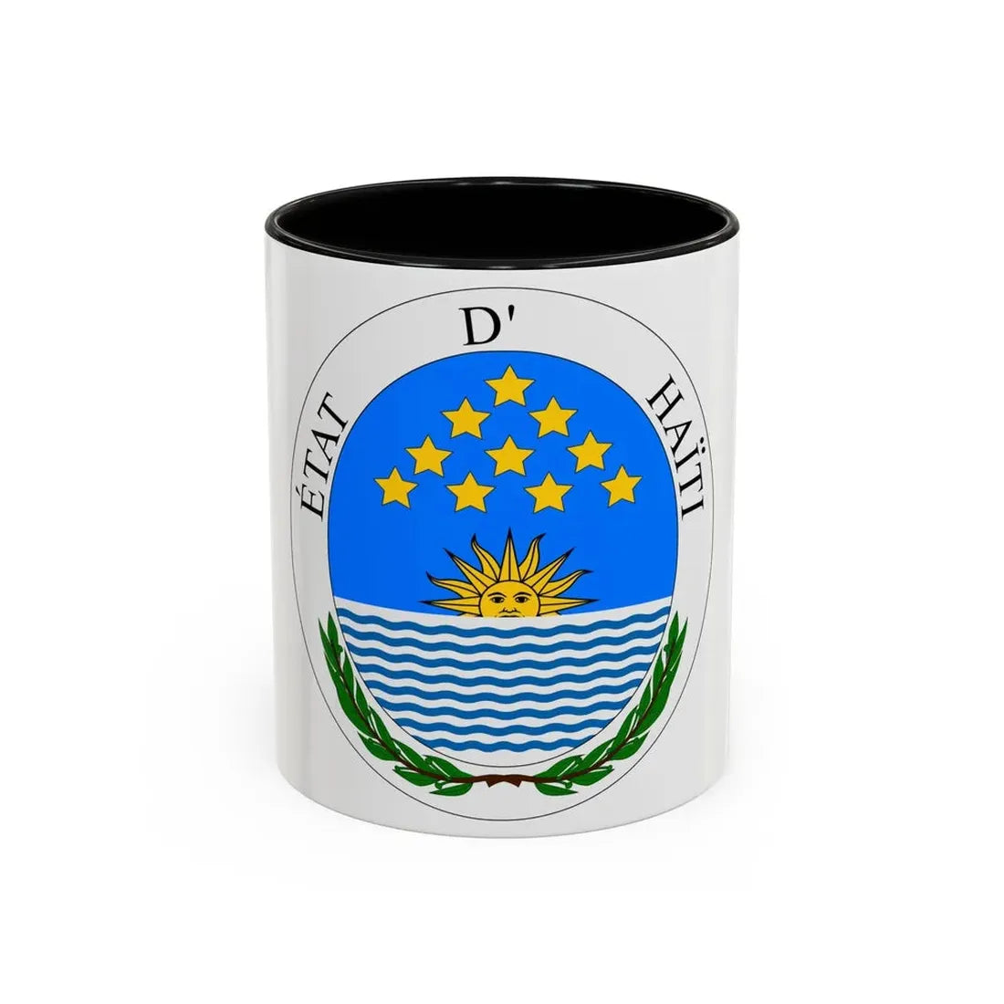 Seal of State of Haiti - Accent Coffee Mug 11oz Black - Go Mug Yourself