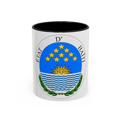 Seal of State of Haiti - Accent Coffee Mug 11oz Black - Go Mug Yourself