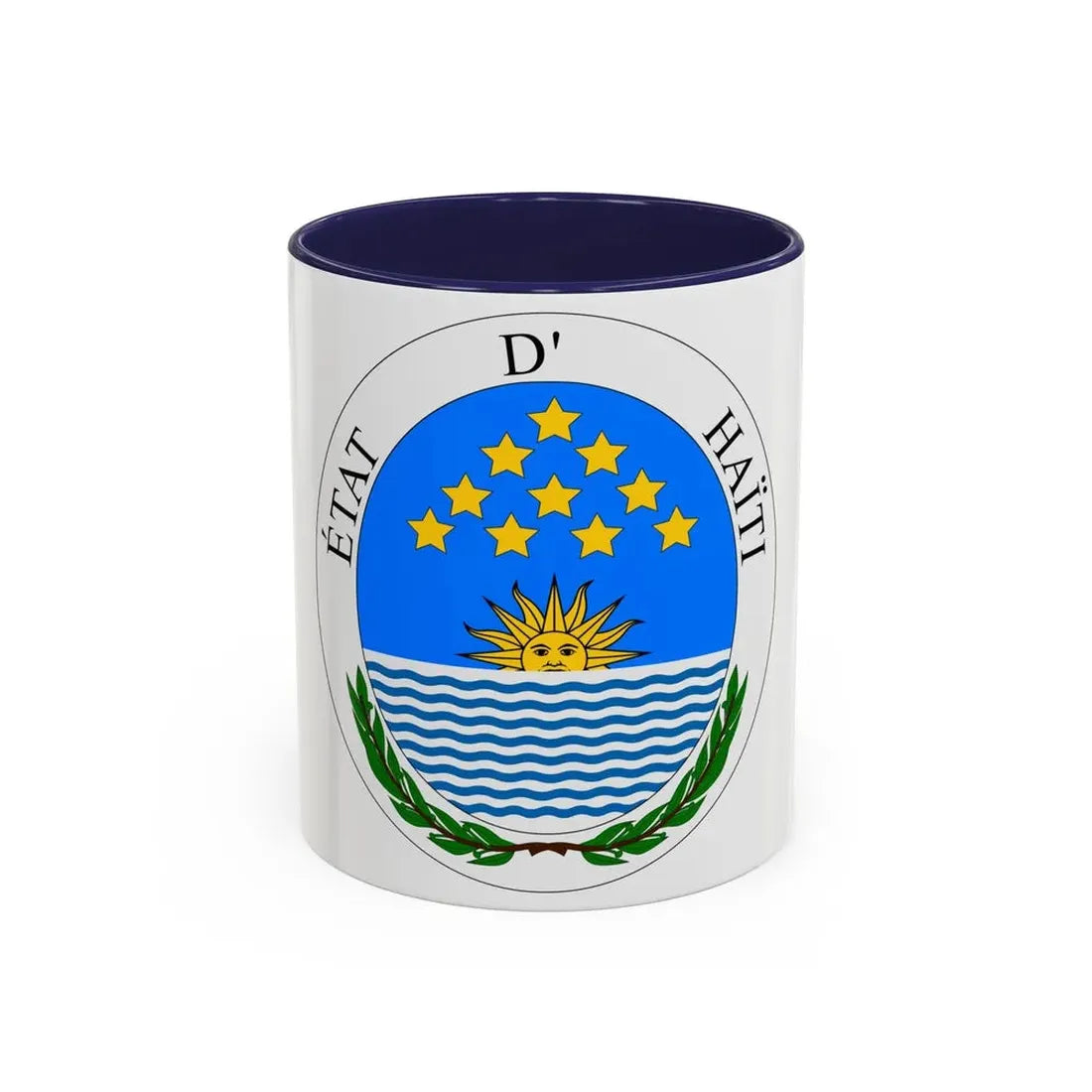 Seal of State of Haiti - Accent Coffee Mug 11oz Navy - Go Mug Yourself