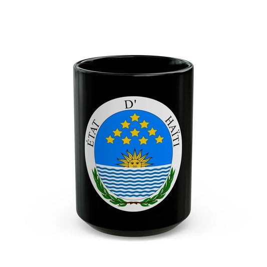 Seal of State of Haiti - Black Coffee Mug 15oz - Go Mug Yourself