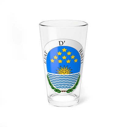 Seal of State of Haiti (Haiti) (Coat of Arms) Pint Glass 16oz 16oz - Go Mug Yourself