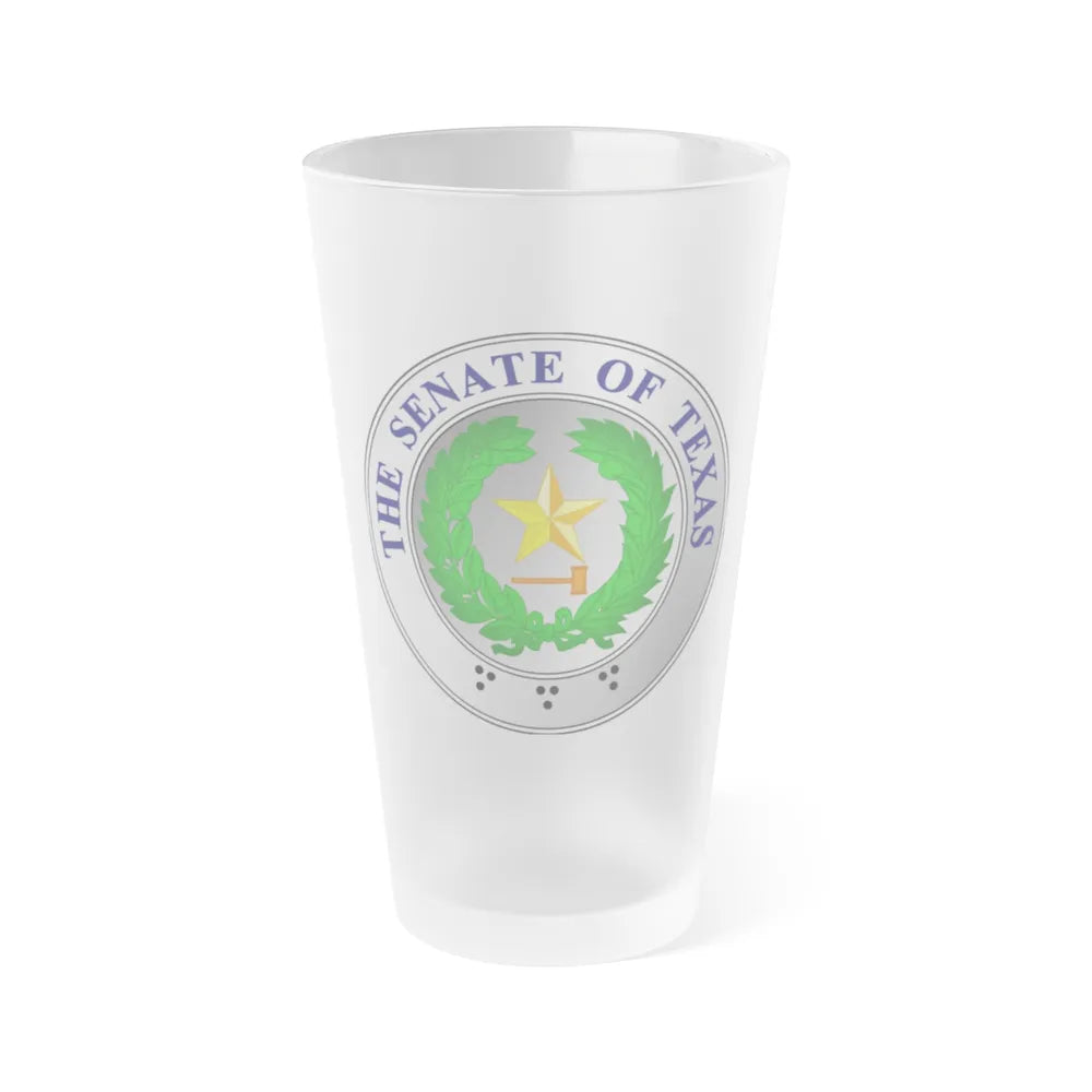 Seal of State Senate of Texas - Frosted Pint Glass 16oz-16oz-Frosted-Go Mug Yourself