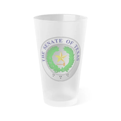 Seal of State Senate of Texas - Frosted Pint Glass 16oz 16oz Frosted - Go Mug Yourself