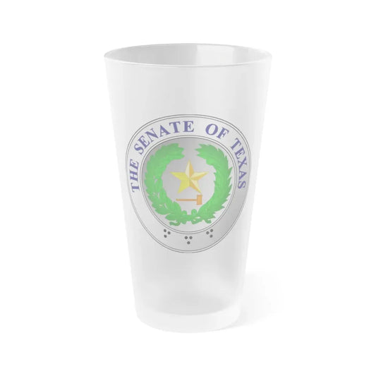 Seal of State Senate of Texas - Frosted Pint Glass 16oz 16oz Frosted - Go Mug Yourself