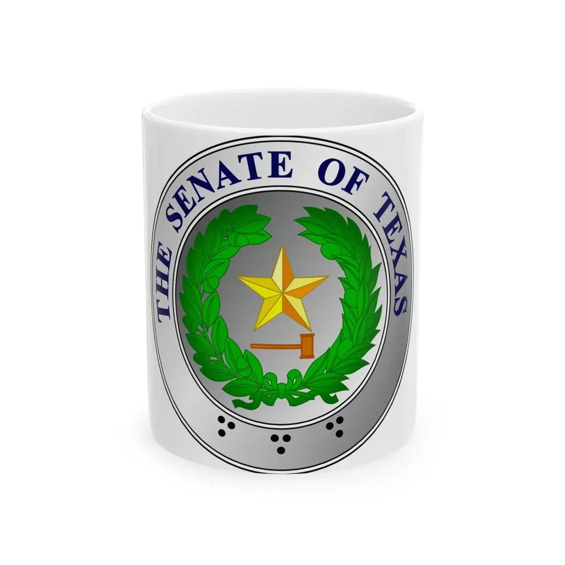 Seal of State Senate of Texas - White Coffee Mug 11oz - Go Mug Yourself