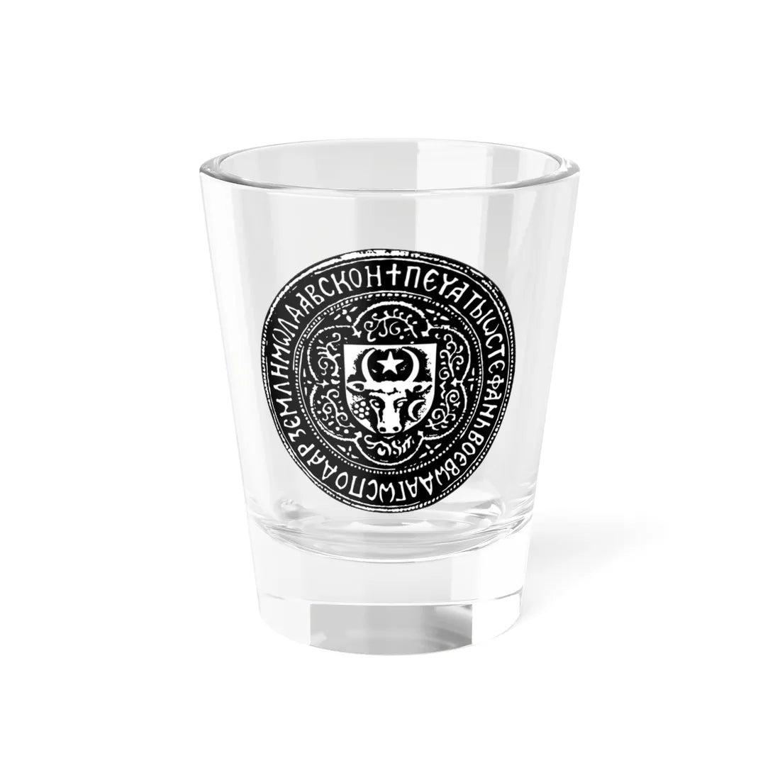 Seal of Stephen III of Moldavia (Oman) (Coat of Arms) Shot Glass 1.5oz 1.5oz - Go Mug Yourself