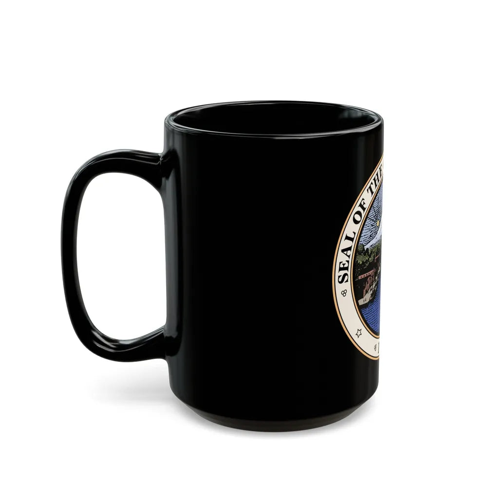 Seal of Tacoma WA - Black Coffee Mug-Go Mug Yourself