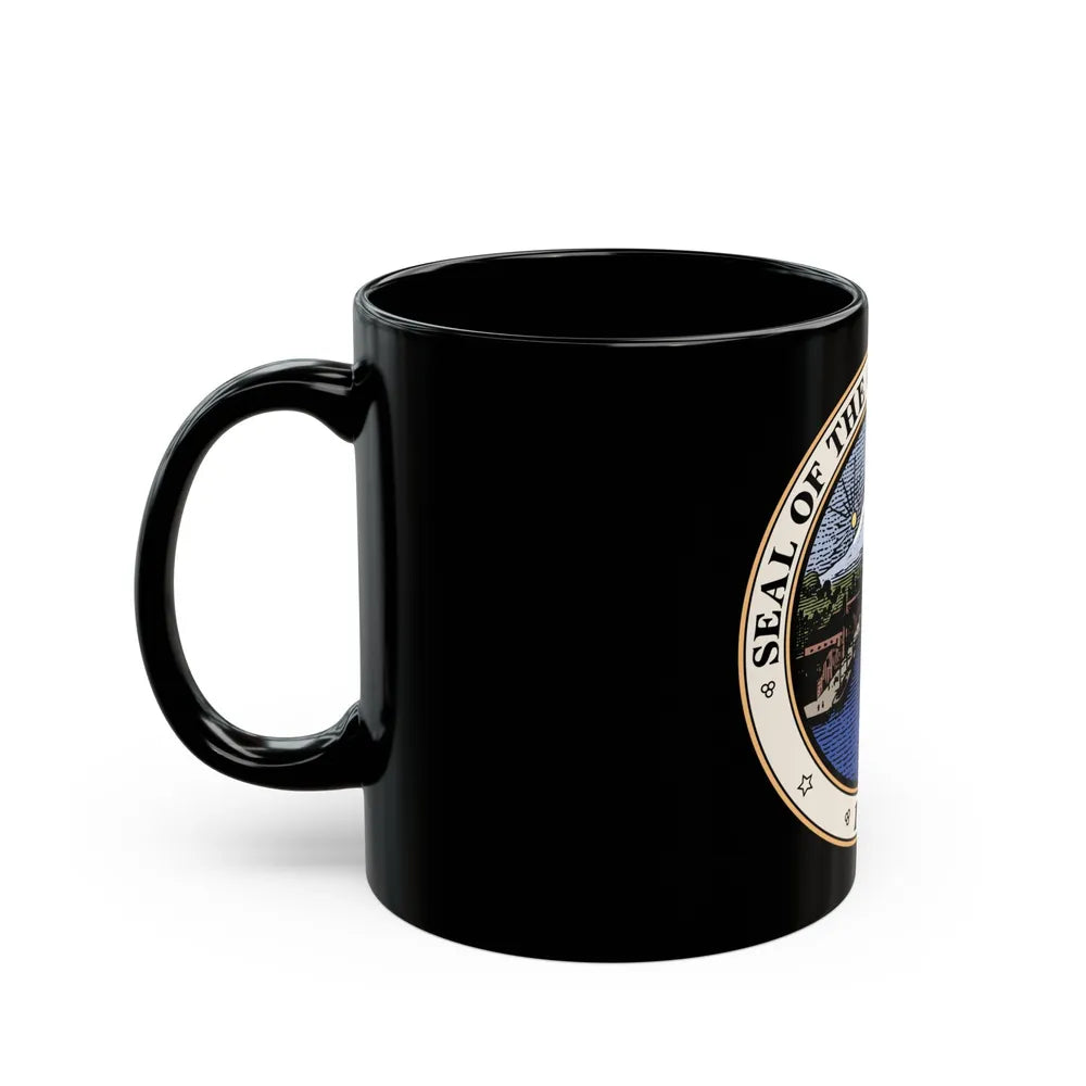 Seal of Tacoma WA - Black Coffee Mug-Go Mug Yourself