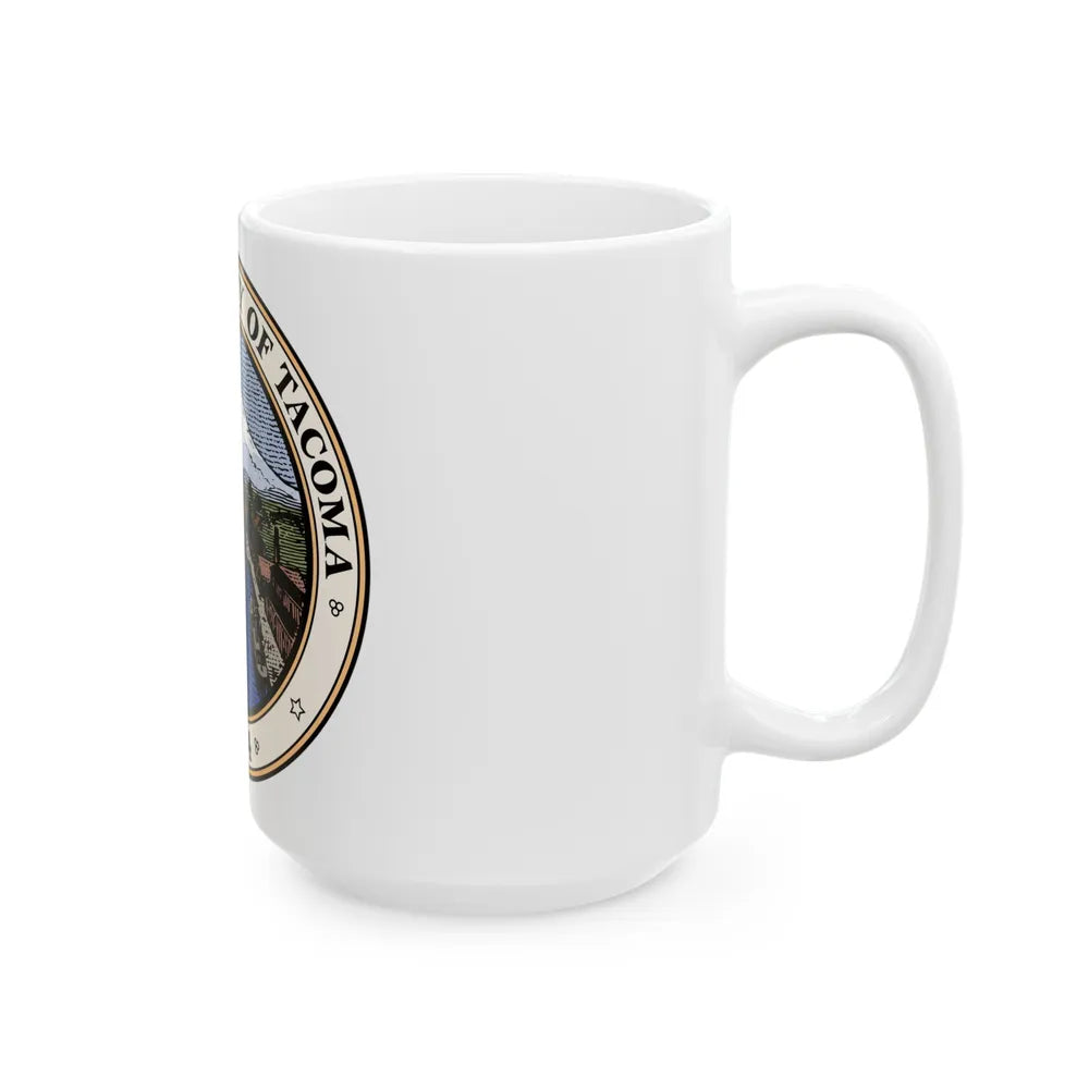 Seal of Tacoma WA - White Coffee Mug-Go Mug Yourself