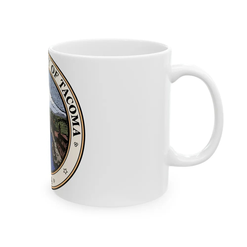 Seal of Tacoma WA - White Coffee Mug-Go Mug Yourself