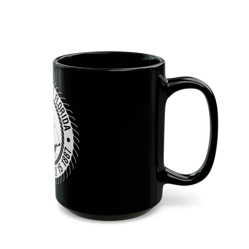 Seal of Tampa Florida - Black Coffee Mug-Go Mug Yourself