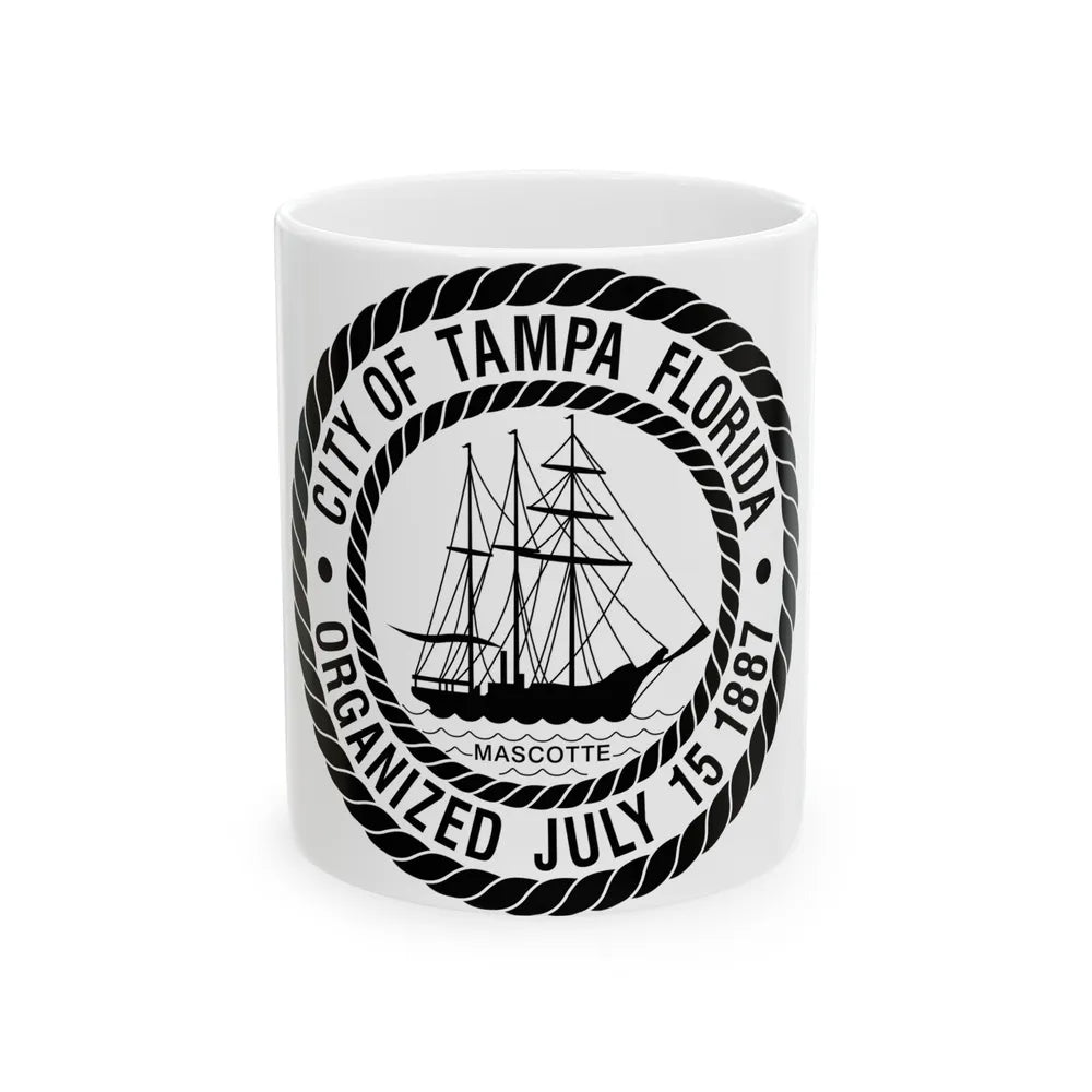 Seal of Tampa Florida - White Coffee Mug-11oz-Go Mug Yourself