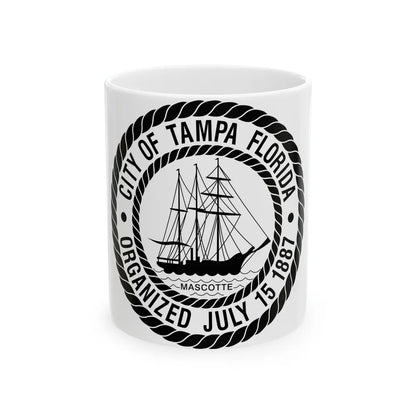 Seal of Tampa Florida - White Coffee Mug-11oz-Go Mug Yourself