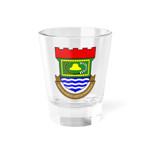 Seal of Tangerang Regency (Indonesia) (Coat of Arms) Shot Glass 1.5oz 1.5oz - Go Mug Yourself