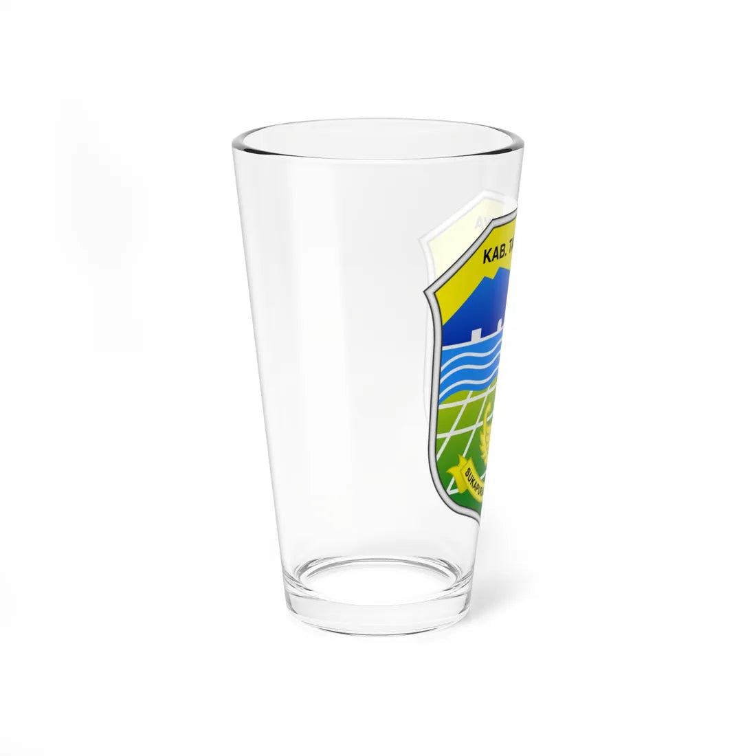 Seal of Tasikmalaya Regency (Indonesia) (Coat of Arms) Pint Glass 16oz - Go Mug Yourself