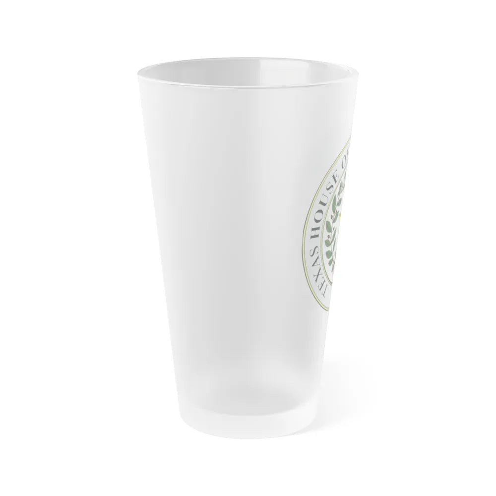 Seal of Texas House of Representatives - Frosted Pint Glass 16oz-Go Mug Yourself