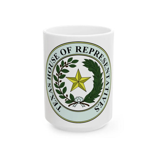 Seal of Texas House of Representatives - White Coffee Mug-15oz-Go Mug Yourself