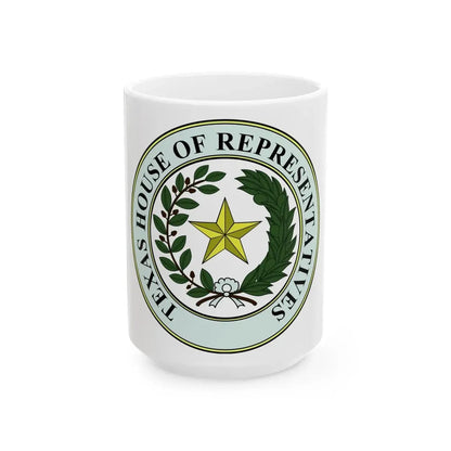 Seal of Texas House of Representatives - White Coffee Mug 15oz - Go Mug Yourself
